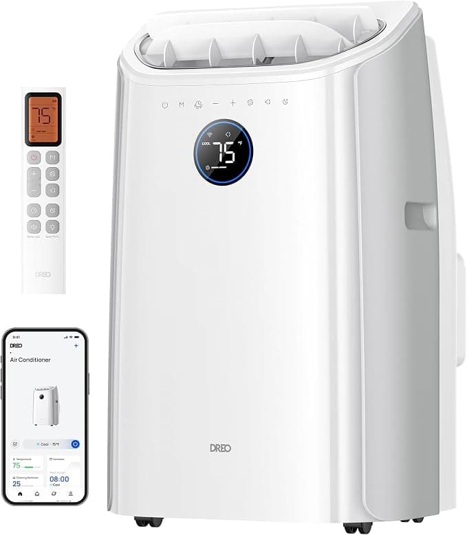 DREO Aire Acondicionado Portátil de 10000 BTU para Habitación, Refrigeración sin Drenaje