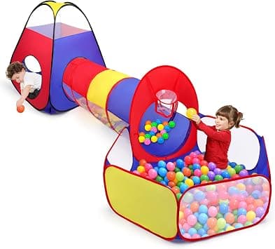 Opret Tienda + Piscina de Bolas + Túnel 3 en 1