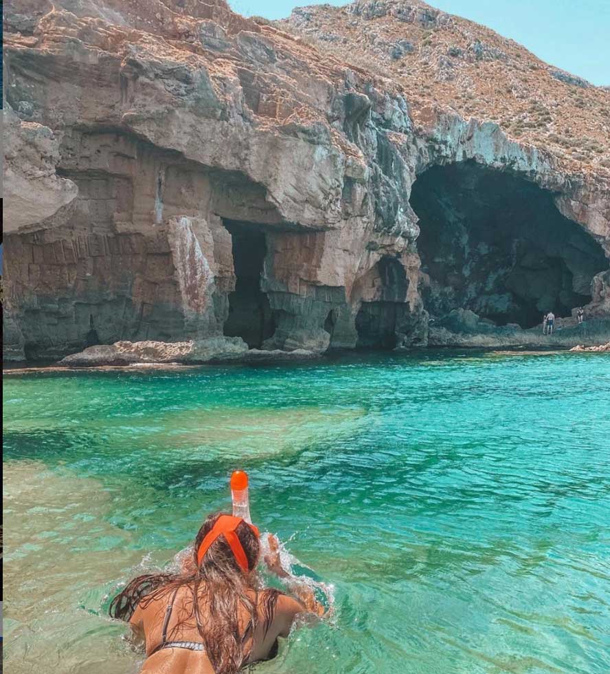 Snorkel cova tallada