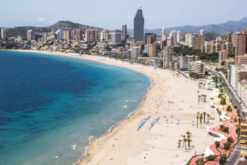 Strandpromenaden i Benidorm