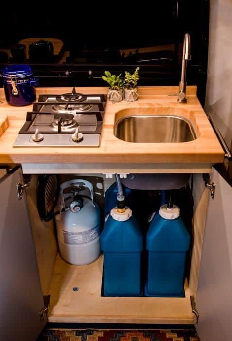 Kitchen module for caravan or camper