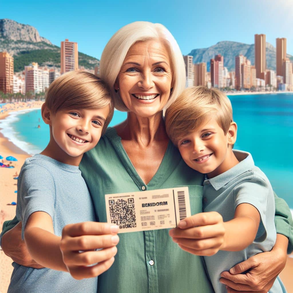 Familia con bono viaje cv de la comunidad valenciana