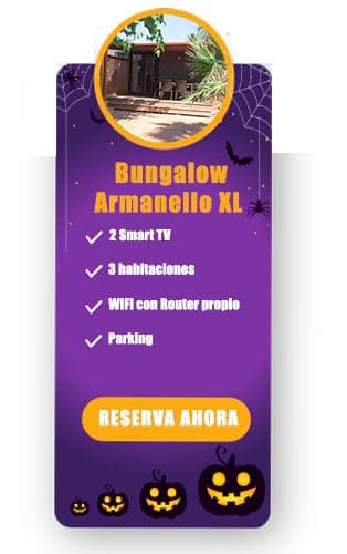 Oferta para halloween en camping con bungalow en benidorm