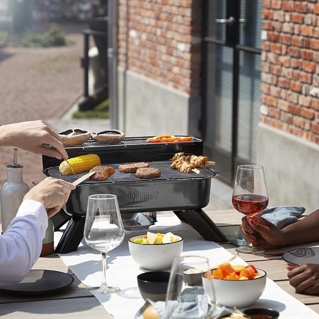 Barbacoa para camping eléctrica híbrida
