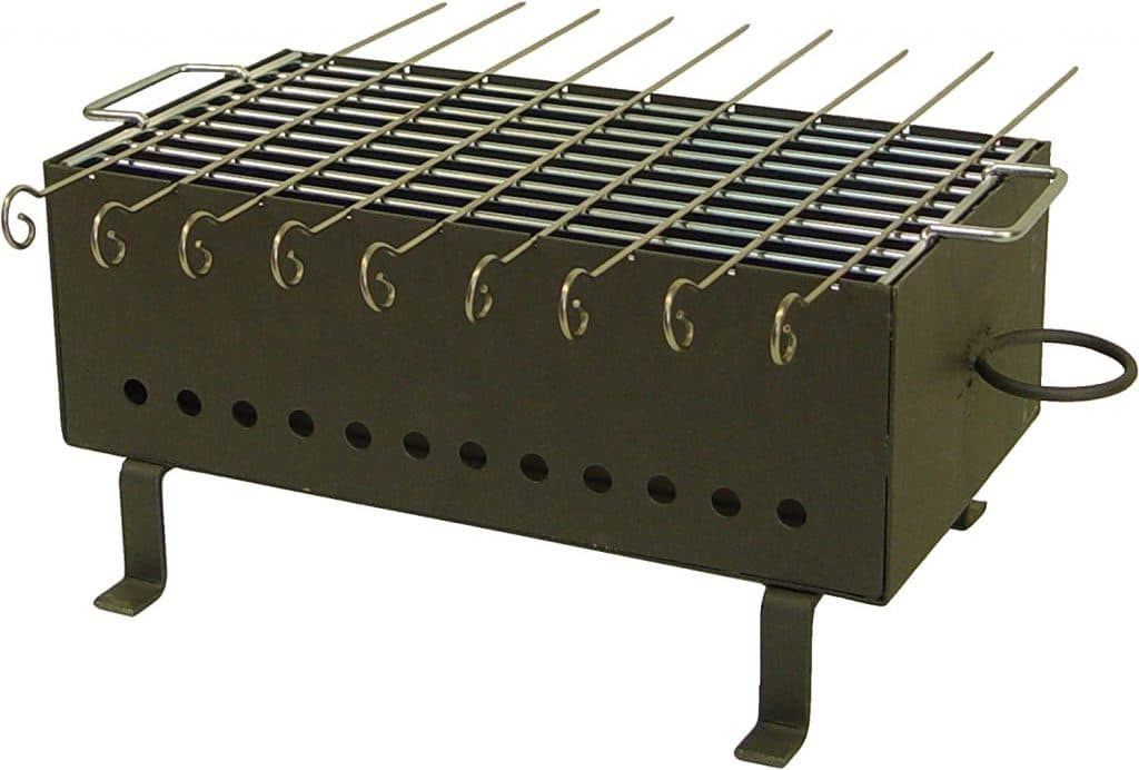 Barbacoa para camping para hacer pinchitos