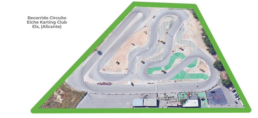 Afbeelding van het circuit en de route van elche karting club, in elx (alicante)