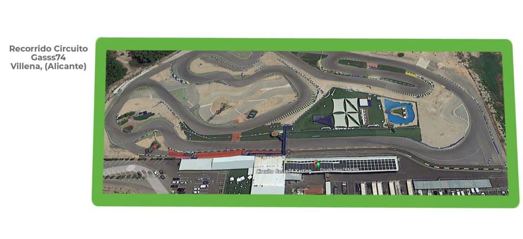 Afbeelding van het circuit en de route van karting gasss74 in villena (alicante)