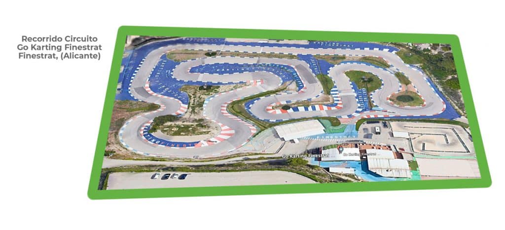 Afbeelding van het circuit en de route van go karting finestrat in finestrat (alicante)