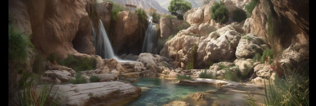 Algar-wasserfälle in callosa d'en sarrià, alicante