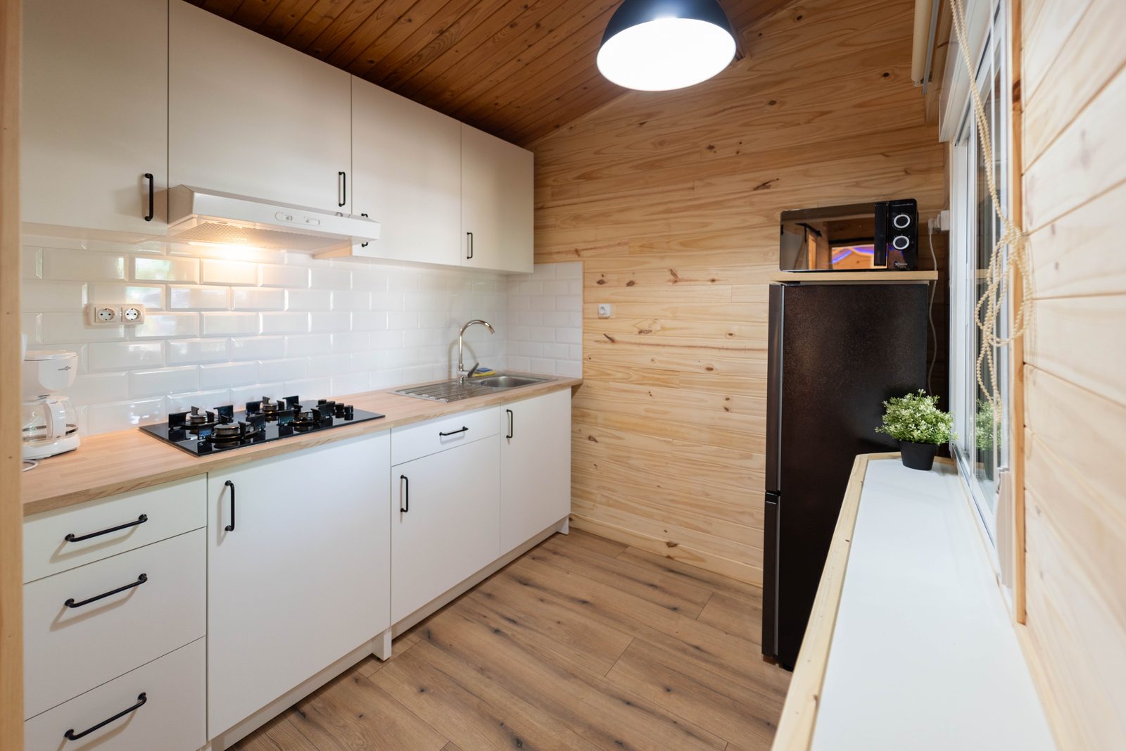 Cocina de bungalow family friendly