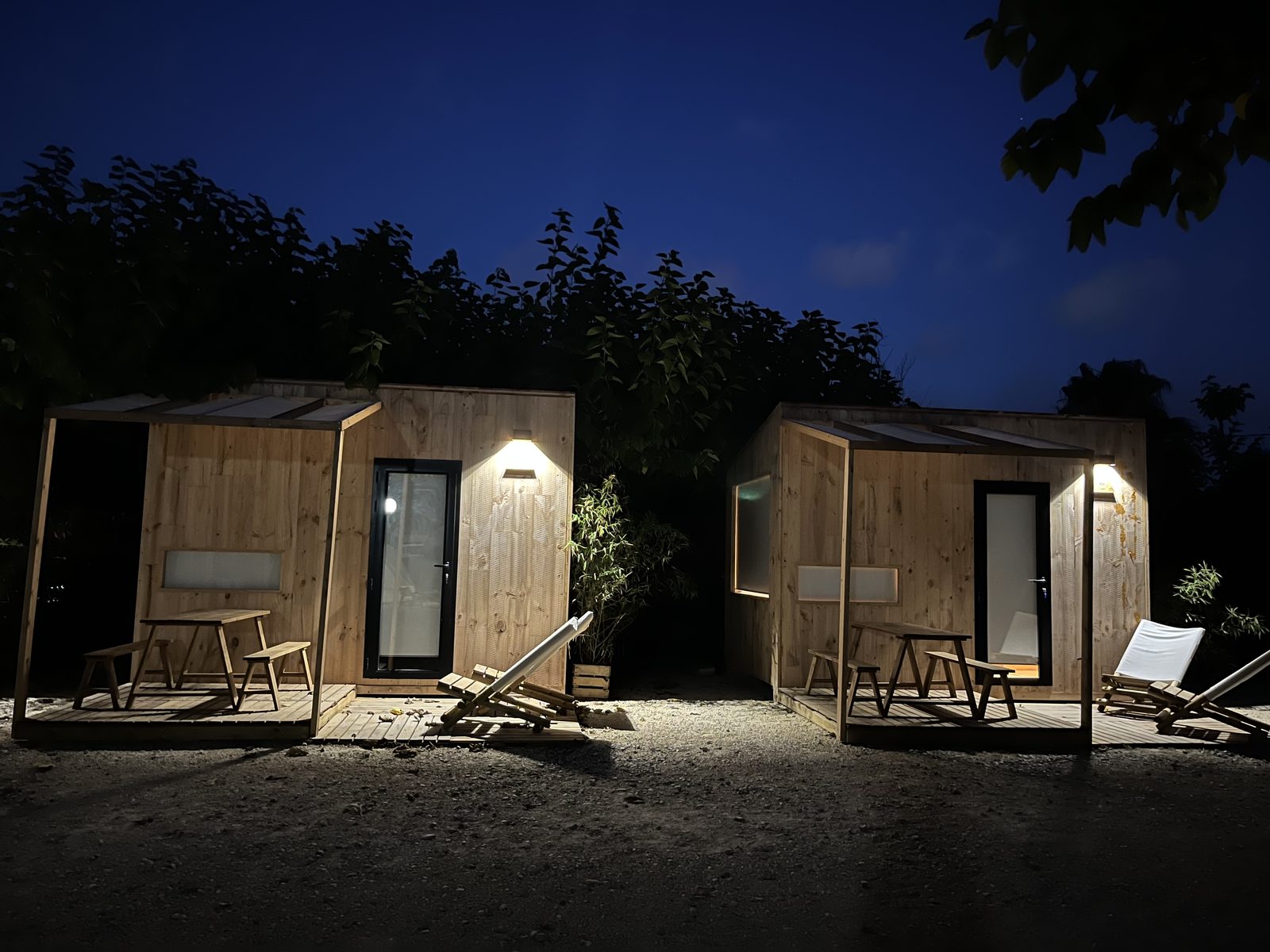 Tiny house Yuca Kampaoh de noche