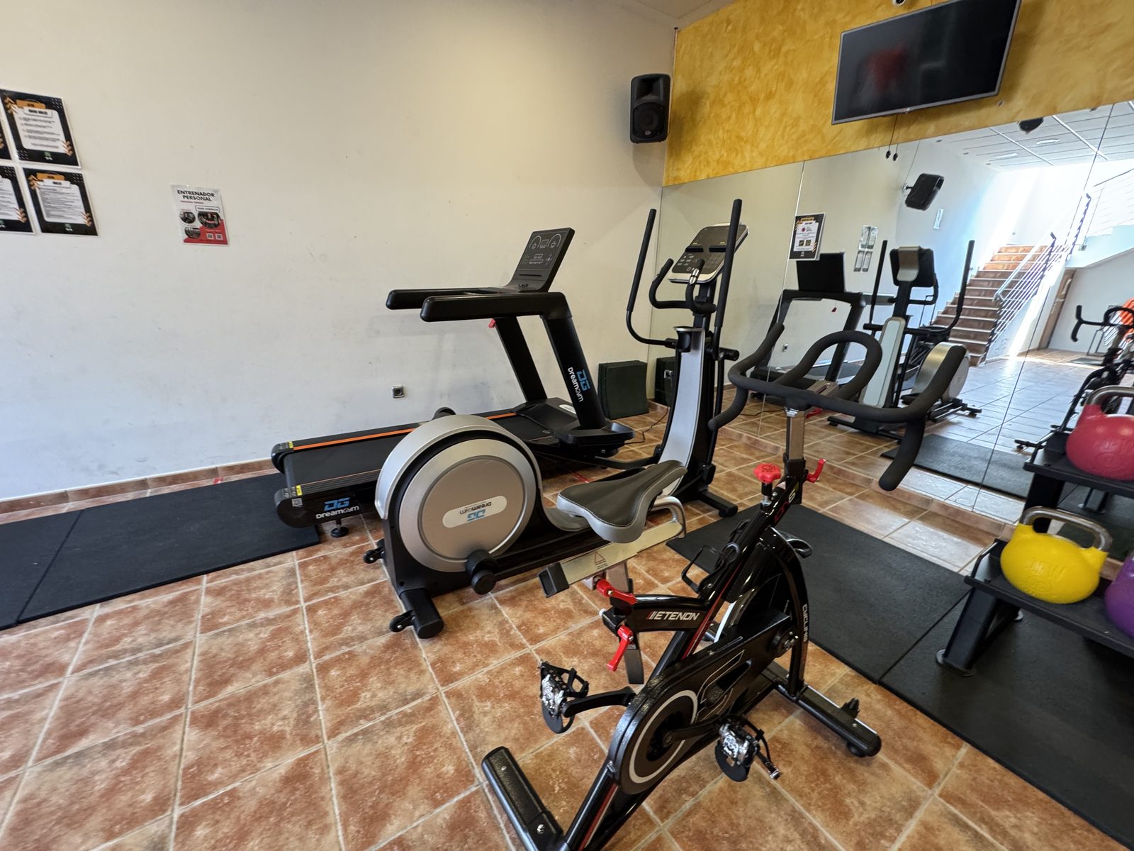 Zona de cardio del gimnasio