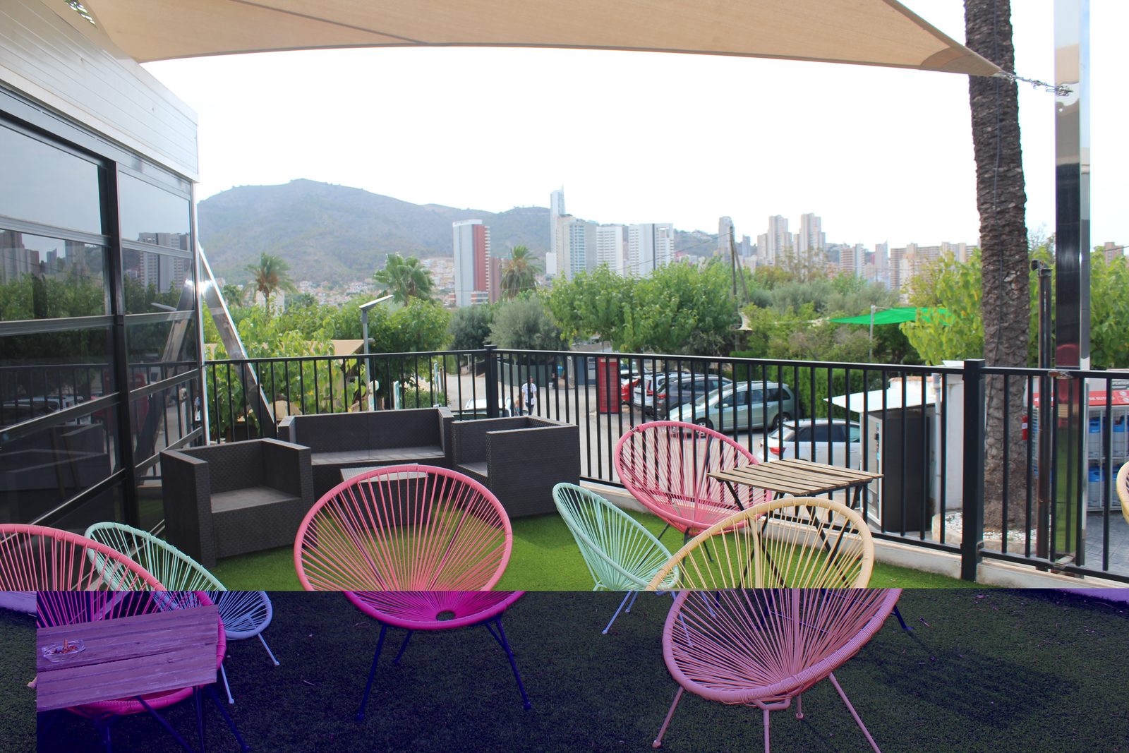 Terraza de la sala de coworking