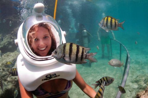 Sea trek, actividad andar bajo el agua en benidorm