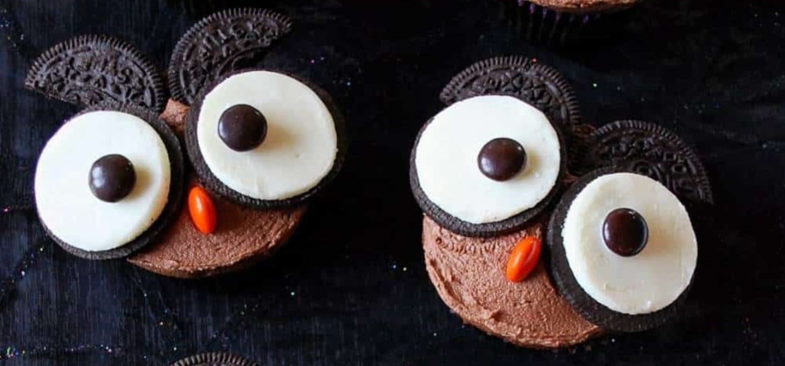 Buho de oreo como receta facil para niños sin fuego