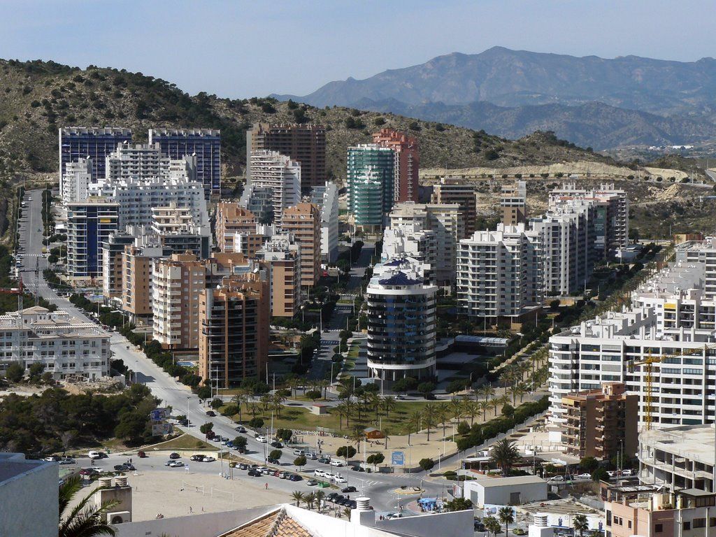 Vista aérea de la cala de finestrat