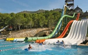 Toboggans in aqualandia benidorm