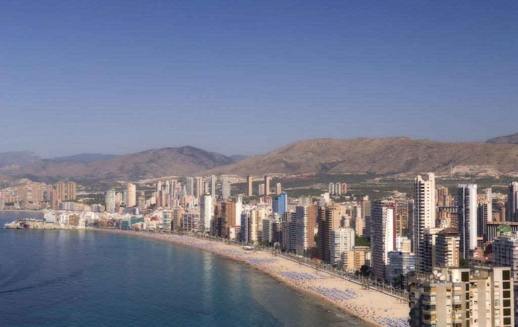 Kysten av byen benidorm i alicante