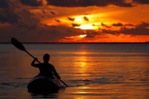 Kayak au coucher du soleil à altea