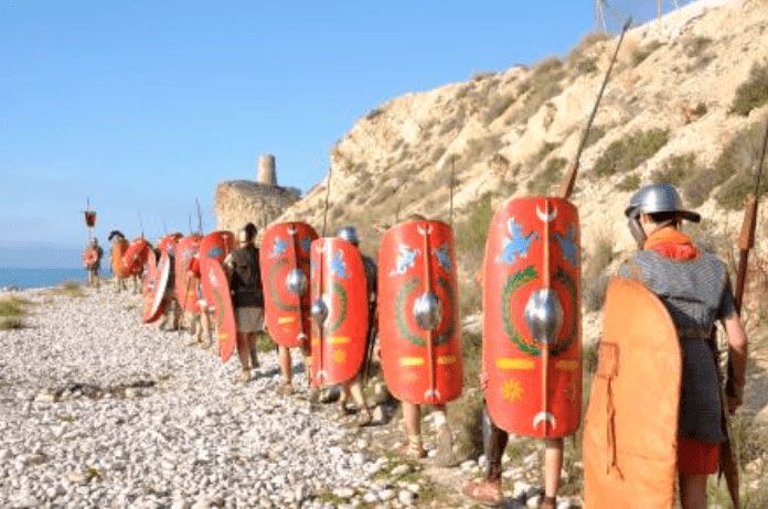 Marcha a pie Romana, recreación histórica FESTVM ALONIS La Vila Joiosa