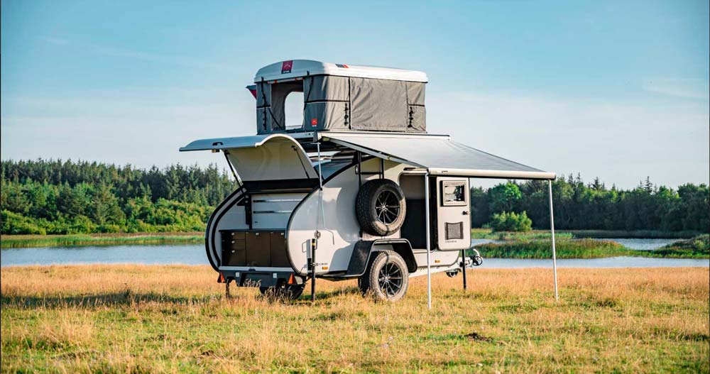 Teardrop type mini caravans