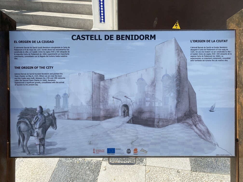 Nachbildung der burg von benidorm