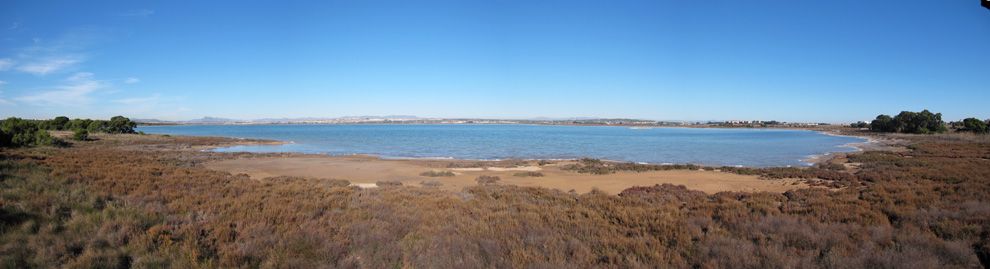 Panoramische foto van de lagune van la mata