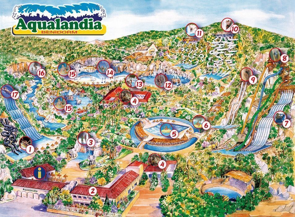Karte von Aqualandia Benidorm