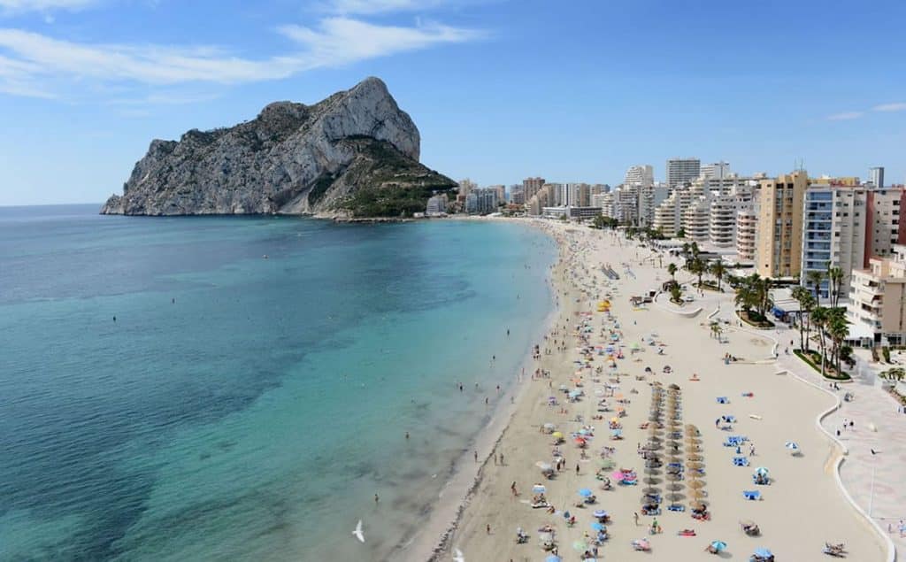 Playa de la fossa en calpe