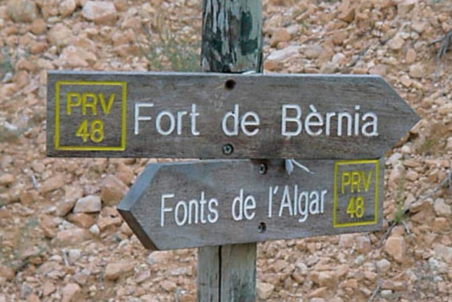 Rute PRV 48 fra Bernia til Algar