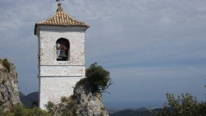 Tower with bell at guadalest castle