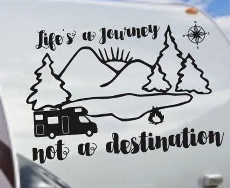 Decoración: Caravana Y Autocaravana Vida viaje no destino vinilo caravana