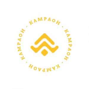 Logotipo empresa kampaoh, con tiendas en camping armanello