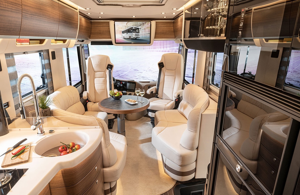 Luxury motorhome interior