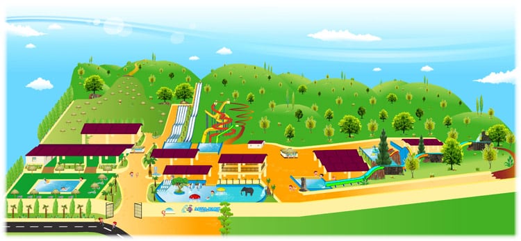 plano mapa Aquapark Rojales