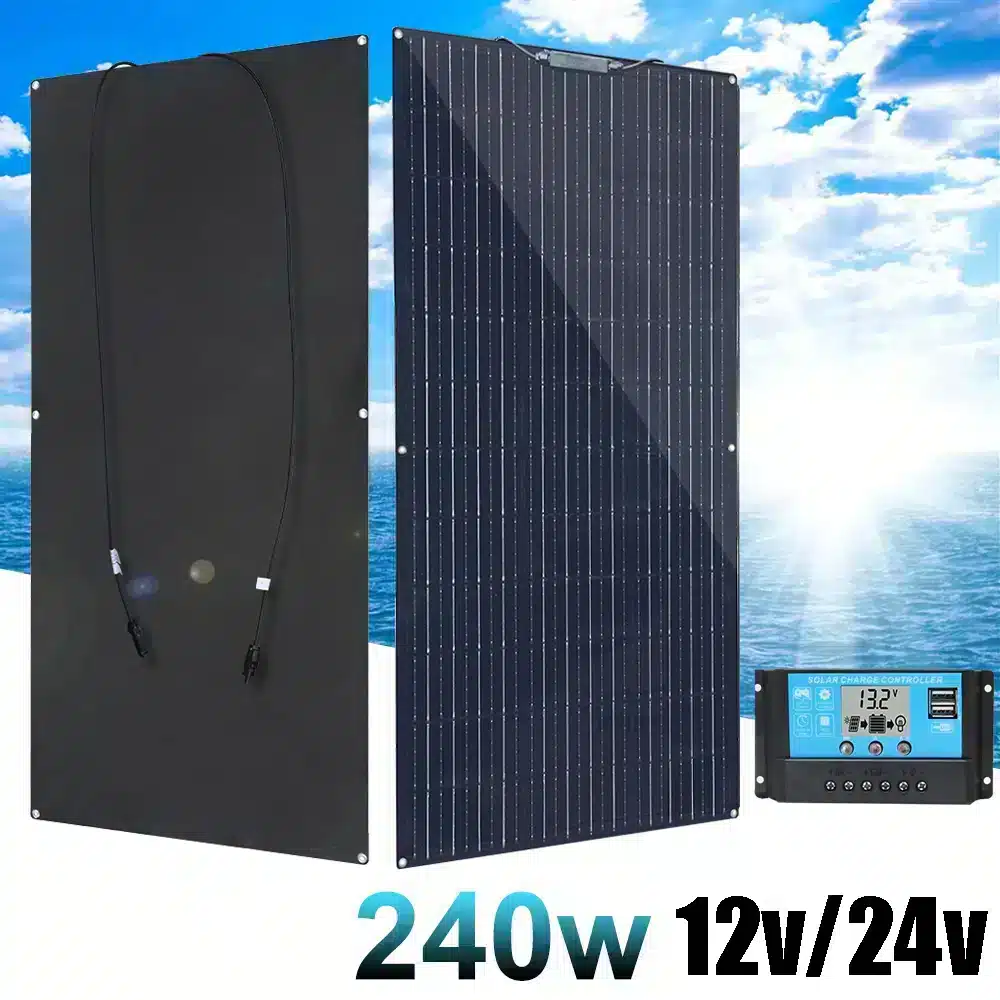 Panel solar flexible 12v 240w 200w kit placa solar cargador solar placas paneles solares para bater