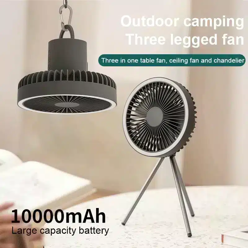 Ventilador para camping de bajo consumo y doce voltios