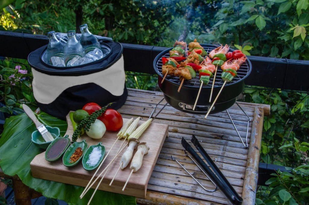 Barbacoa portátil para camping unuber, con bolsa de transporte