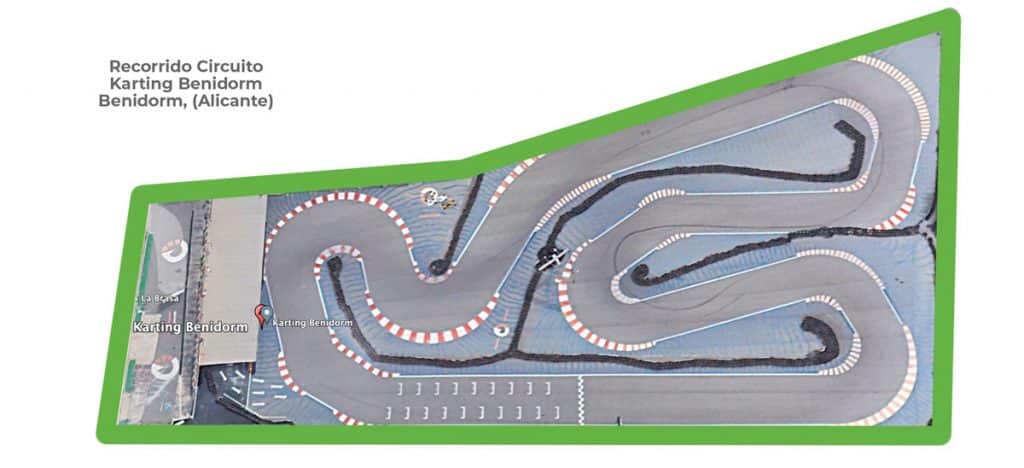 Image of the circuit and route of karting benidorm (alicante)