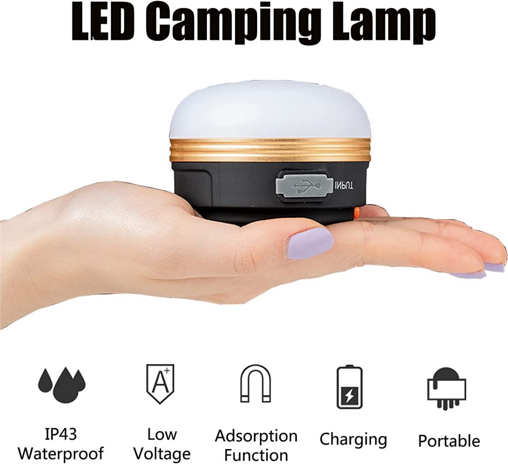 Lámpara de camping led y magnética yihzet
