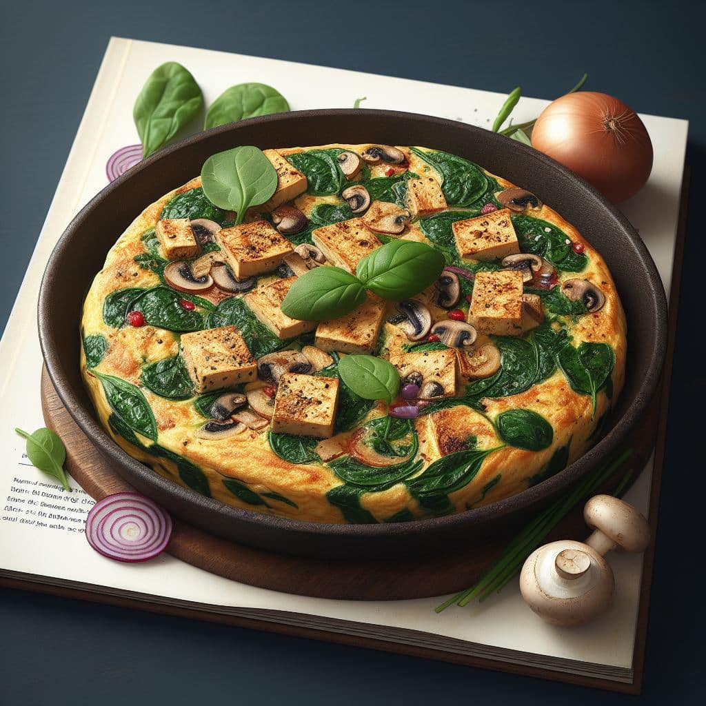 Eifreies omelett für das abendessen von kindern mit ei-intoleranz